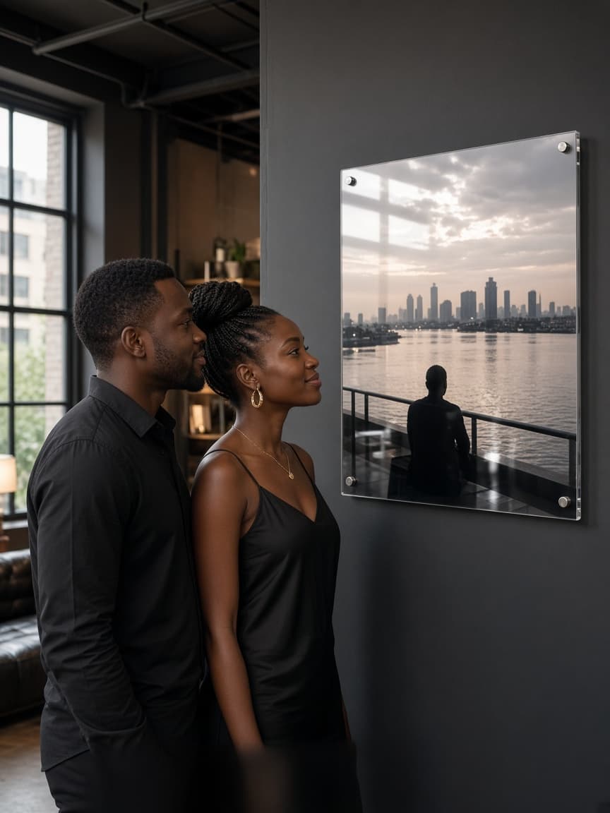 Nigerian couple with acrylic wall print